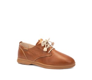 Zapato Gandía mujer piel brandy cordones