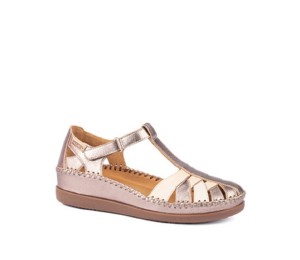 Zapato Cadaques mujer piel piedra