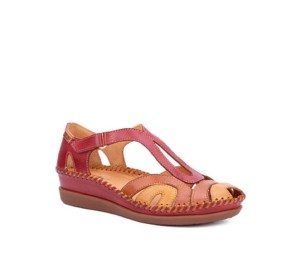 Zapato Cadaques mujer piel sandía talonera