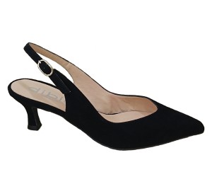 Zapato destalonado ante negro