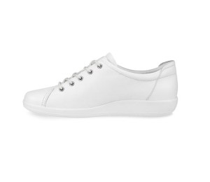 Zapato sport mujer piel color blanco cordones 