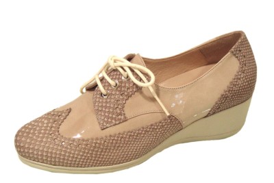 foro lanzar pasajero Zapato blucher mujer piel camel cuña - Zapatos de cordón - Mujer | comprar  zapatos online